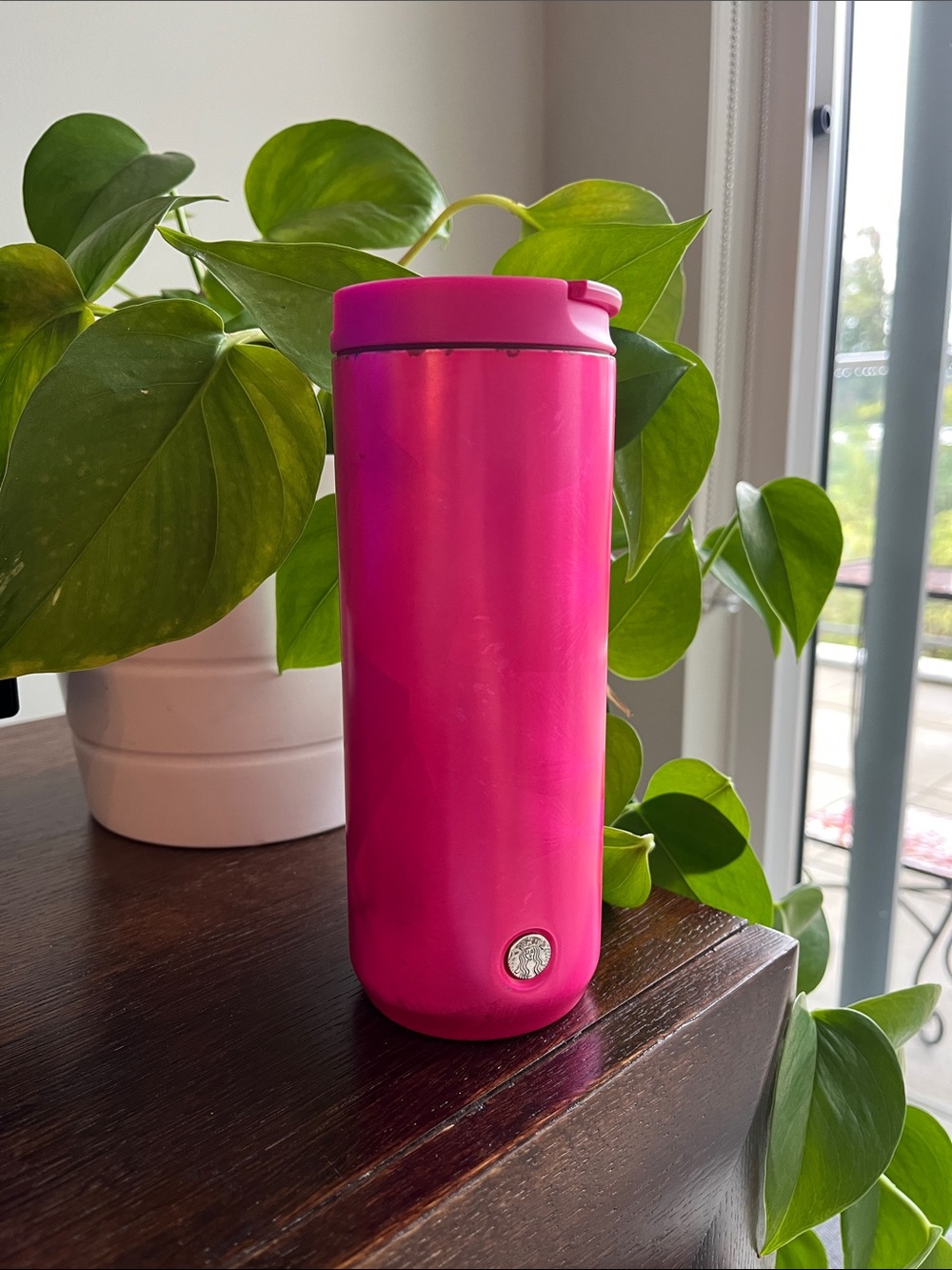 Starbucks pink insulated travel mug